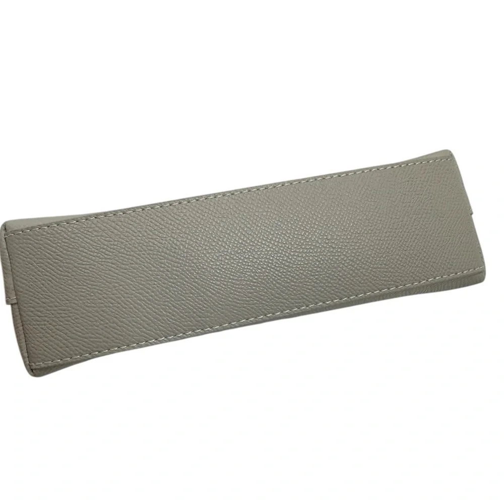 FURLA Classic Large Leather Cosmetic Case Pouch in Taupe Grey Luxury $198 NWOT